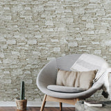 5547-01 Wallpaper textured brown modern wallcoverings faux stone textures 3D