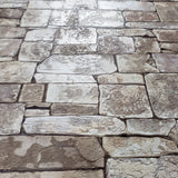 5636-12 Wallpaper textured brown modern faux sandstone stone 3D