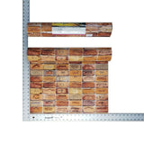 5678-06 Red Orange gray textured 3D faux vintage stone brick Wallpaper