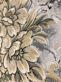 5554-02 Floral Victorian Gray Beige Damask textured Wallpaper