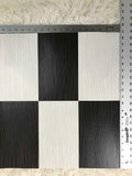 5549-10 Black off White Faux Leather Tile Plaid Wallpaper