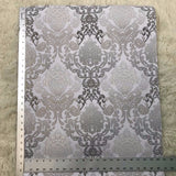 6513-10 Damask Gray white Gold paper Wallpaper