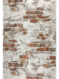 5583-13 Orange Red Brown Brick Rustic Wall Wallpaper